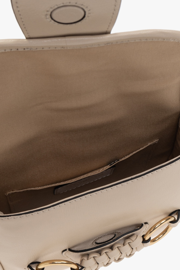 CHLOE Suede Patchwork Medium Faye Shoulder Bag Desert Beige